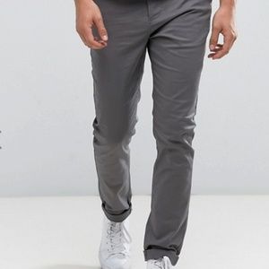 ASOS Skinny Chinos In Gray - 34x32